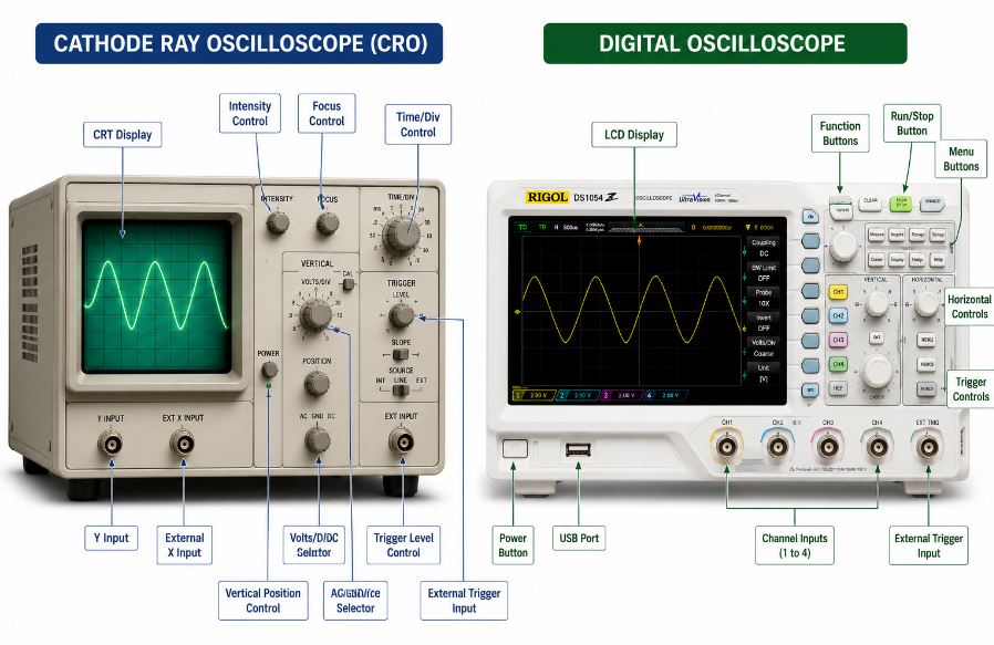CRO vs Digital Oscilloscope