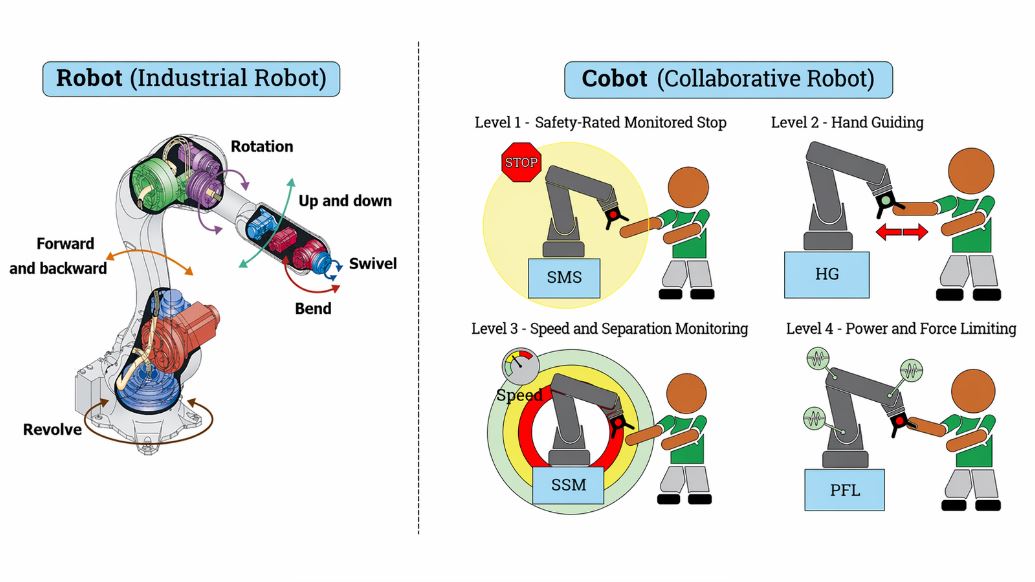 Working Principle of Cobots and Robots